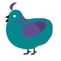 A teal and overcast chicken with a neck-speckle pattern