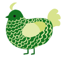A leaf and lemon chicken with a lace pattern