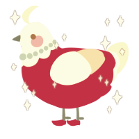 A crimson and cream chicken with a head pattern