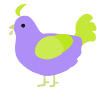 A lilac and lime chicken