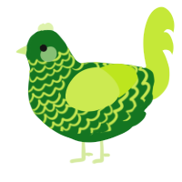 A leaf and lime chicken with a lace pattern