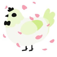 A white and apple chicken with a head pattern
