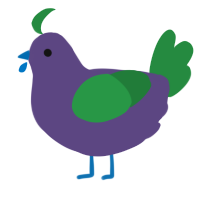 A overcast and viridian chicken