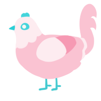 Trans Mission, a rose chicken with a head pattern