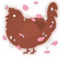 A russet chicken with a double-lace pattern