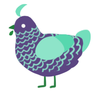 UV, a overcast and mint chicken with a lace pattern