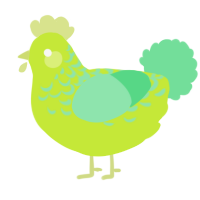 A lime and spring chicken with a half-lace pattern