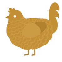 A gold chicken with a lace pattern