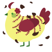 A lemon and wine chicken with a half-bar pattern