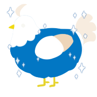 A sapphire and cream chicken with a head pattern