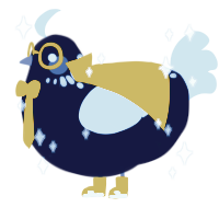 A cream and sable chicken with a neck-speckle pattern