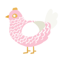 (unnamed), a rose and white chicken with a lace pattern