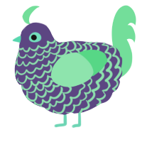 A overcast and spring chicken with a lace pattern