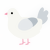 A white and mist chicken