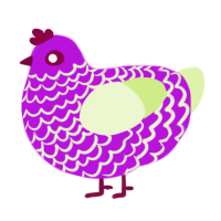 (unnamed), a amethyst and apple chicken with a lace pattern