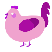 A pink and plum chicken