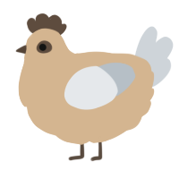 A beige and mist chicken