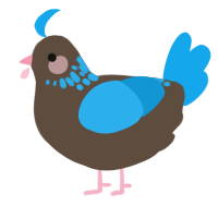 A bark and sky chicken with a neck-speckle pattern