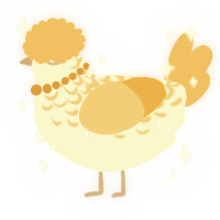 A cream and honey chicken with a half-lace pattern