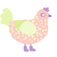 古里, a rose and apple chicken with a speckle pattern