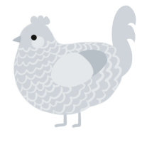 A mist chicken with a lace pattern