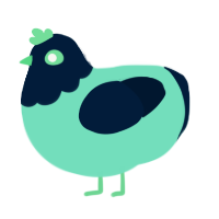 (unnamed), a mint and tumblr chicken with a head pattern