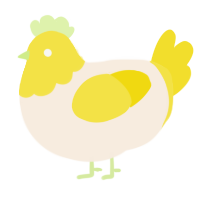 Lemin, a cream and yellow chicken with a head pattern