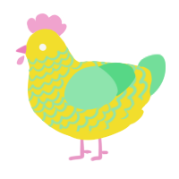 cheese, a yellow and spring chicken with a lace pattern