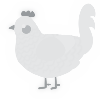 A sable chicken with a lace pattern