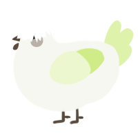 A white and apple chicken