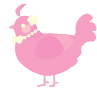 A leaf chicken with a neck-speckle pattern