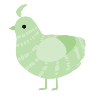 A gluppy chicken with a bar pattern