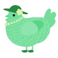 A spring chicken with a lace pattern