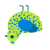 Diseased, a lime and sapphire chicken with a speckle pattern