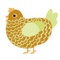 Golden Wind, a ochre and lemon chicken with a lace pattern