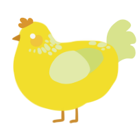 A yellow and lemon chicken with a neck-speckle pattern