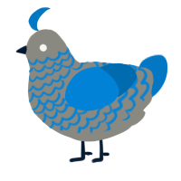 A ash and sapphire chicken with a lace pattern