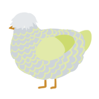 A mist and lemon chicken with a lace pattern