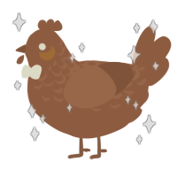 A brown chicken with a half-lace pattern