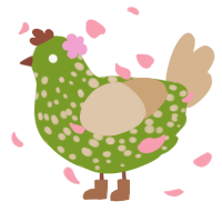 A chartreuse and beige chicken with a speckle pattern