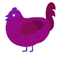 Lush Grape Soda, a plum and wine chicken with a lace pattern