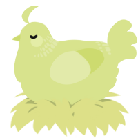 A lemon chicken with a neck-band pattern
