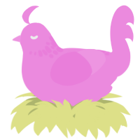 A leaf chicken with a neck-speckle pattern