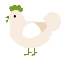 A cream chicken