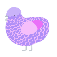 lavendermist, a lilac and lavender chicken with a lace pattern