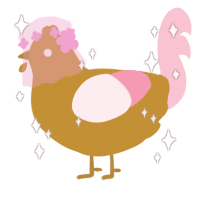 goldrose, a gold and rose chicken