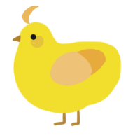 A yellow and honey chicken