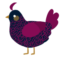 A tumblr and wine chicken with a double-lace pattern