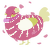 A wine and apple chicken with a bar pattern
