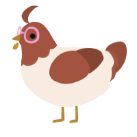 A cream and russet chicken with a head pattern